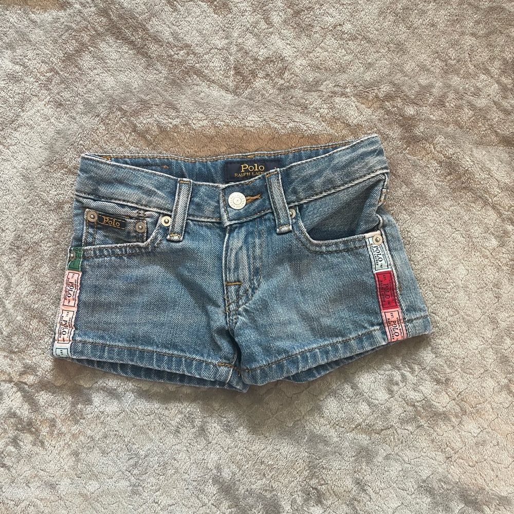COPY - Girls Ralph Lauren Jean Shorts with Logo on side!